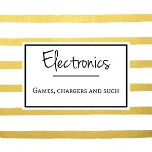 Electronics, games, chargers, console, video games